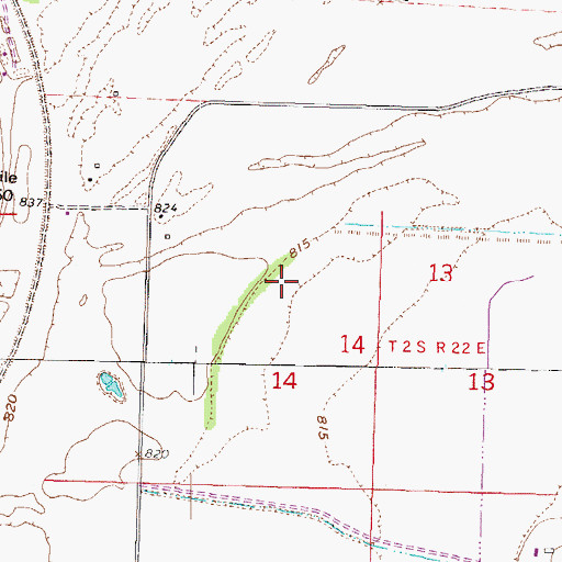 Topographic Map of Sollars Lake (historical), MO