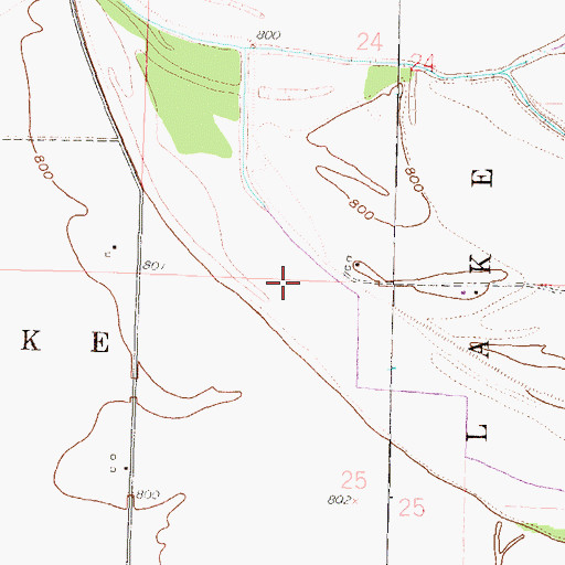 Topographic Map of Singleton Lake (historical), MO