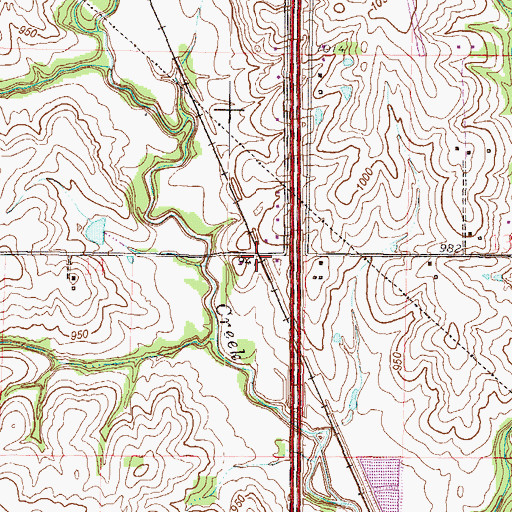 Topographic Map of Lone Star, MO