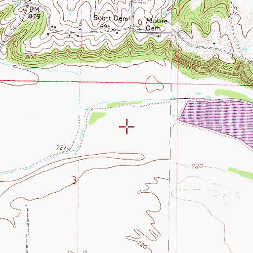 Topographic Map of Cooley Lake (historical), MO