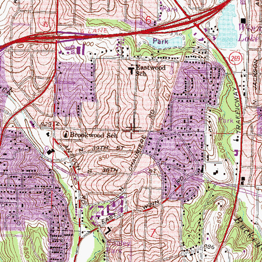 Topographic Map of Moscow, MO