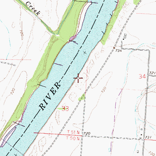 Topographic Map of Jackson Bend, MO