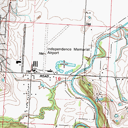 Topographic Map of Horseshoe Lake, MO