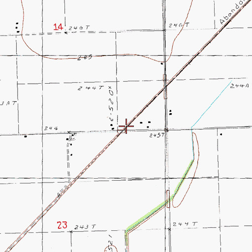 Topographic Map of Evorge, MO