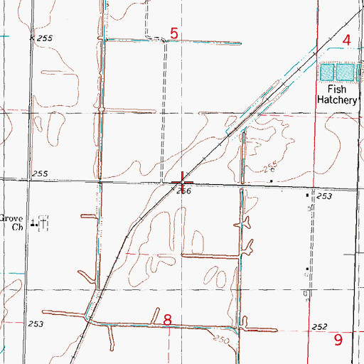 Topographic Map of Westbrook (historical), MO