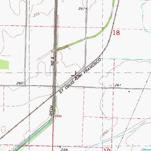 Topographic Map of Hall (historical), MO