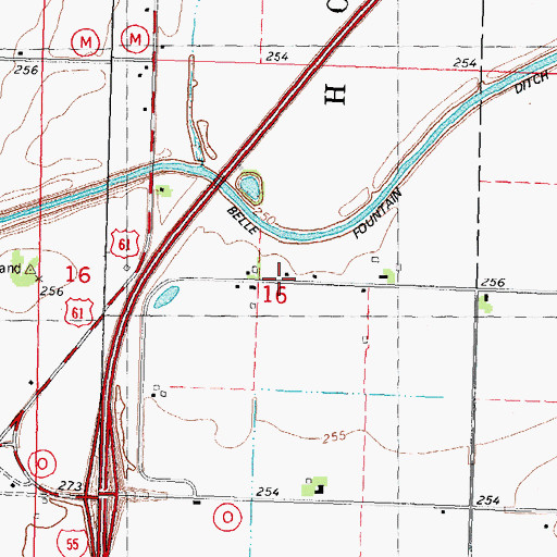 Topographic Map of Holbert Corner, MO