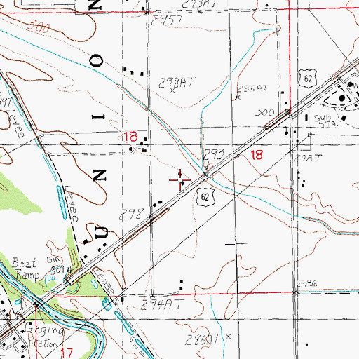 Topographic Map of Whitaker Place, MO