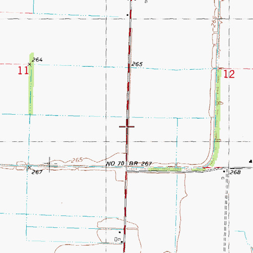 Topographic Map of Wilbur (historical), MO