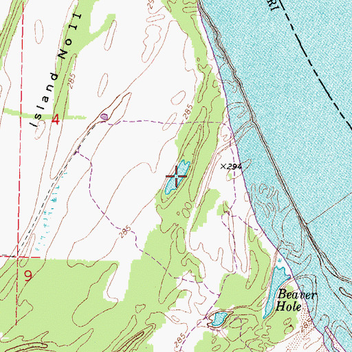 Topographic Map of Toneys Chute, MO