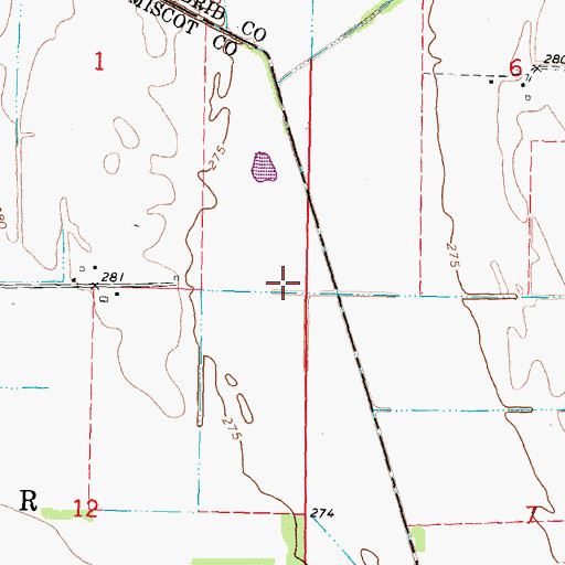 Topographic Map of Cushion Lake (historical), MO