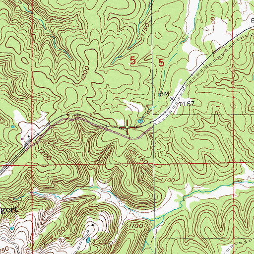 Topographic Map of Boscobel (historical), MO