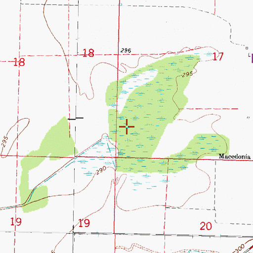 Topographic Map of Little Eagle Pond (historical), MO