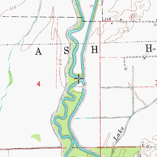 Topographic Map of Buttermilk Bend, MO