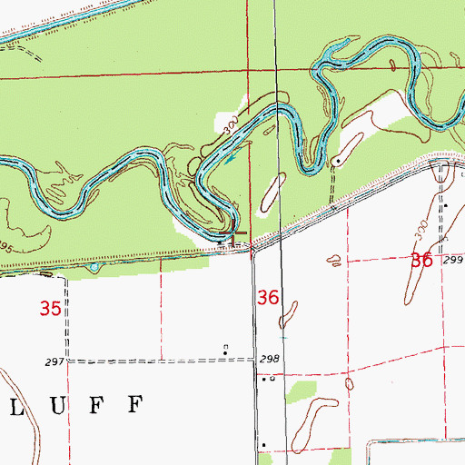 Topographic Map of Chester Bend, MO