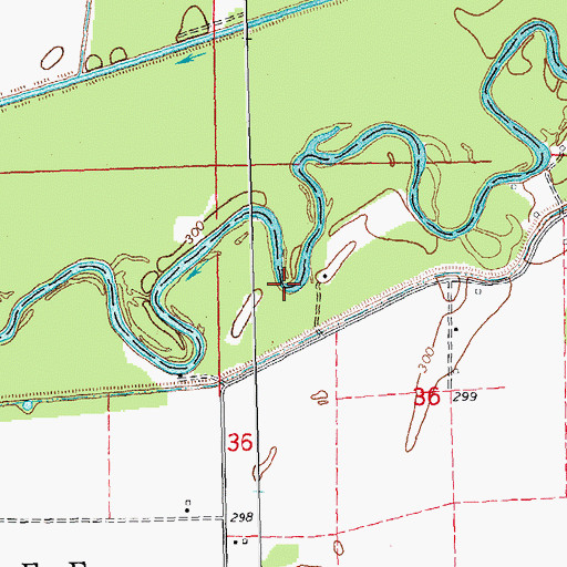 Topographic Map of Caliph Pearl Bend, MO