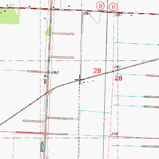 Topographic Map of Melby, MO