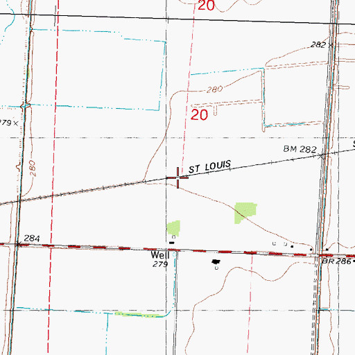 Topographic Map of Wila (historical), MO
