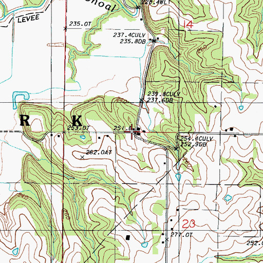 Topographic Map of Gould Farm, MO