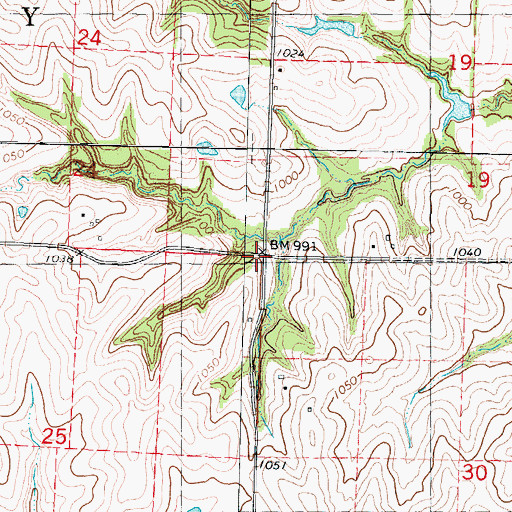 Topographic Map of Kings Grove (historical), MO
