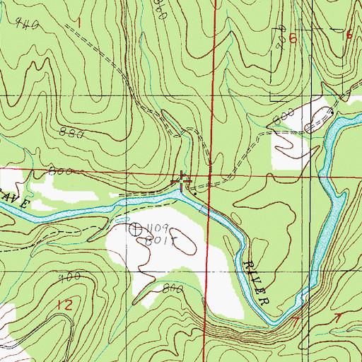 Topographic Map of Vestal Branch, AR