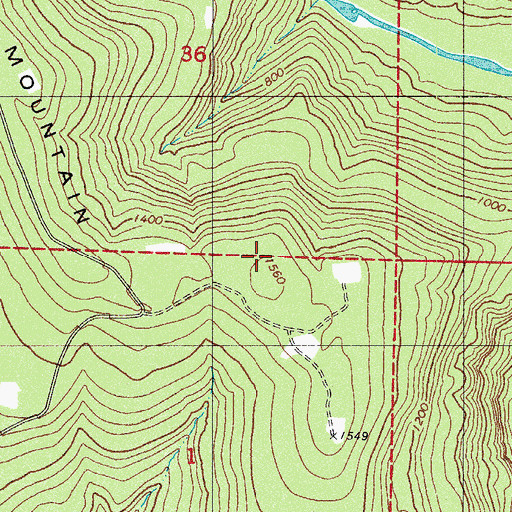 Topographic Map of Waldo Mountain, AR