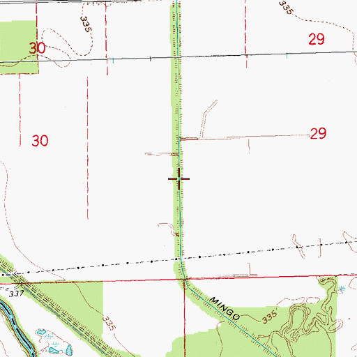 Topographic Map of Right Lake (historical), MO