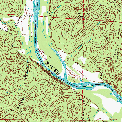 Topographic Map of Tucker Bay, MO