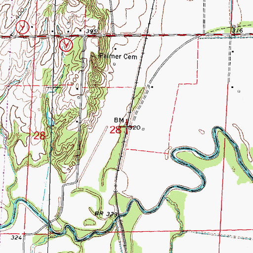 Topographic Map of Zeta (historical), MO