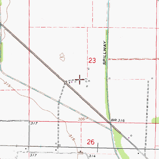 Topographic Map of Catalpa, MO