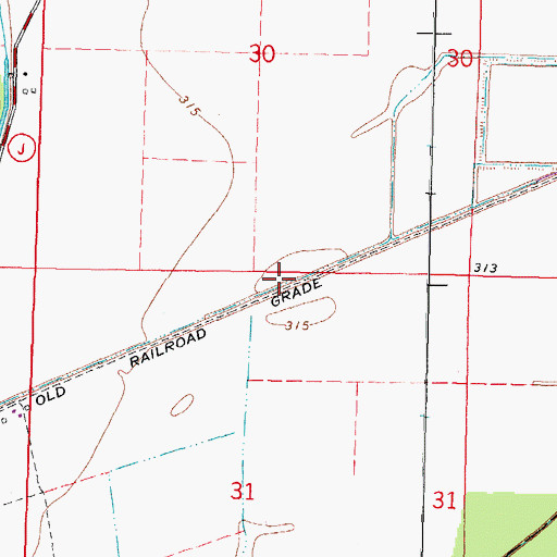 Topographic Map of Rumsey Spur (historical), MO