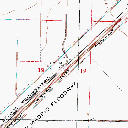 Topographic Map of Coulter, MO