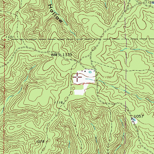Topographic Map of Nichols Pond (historical), MO