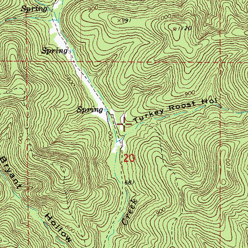 Topographic Map of Brushy Mill (historical), MO