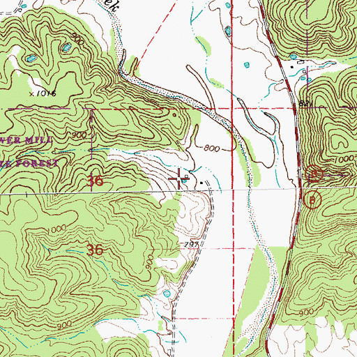 Topographic Map of George Spring (historical), MO