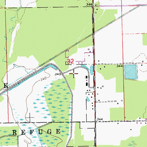Topographic Map of Grapevine Ridge, MO