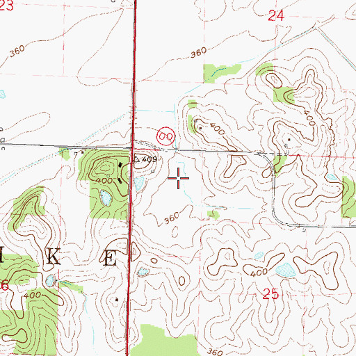 Topographic Map of Horseshoe Lake (historical), MO