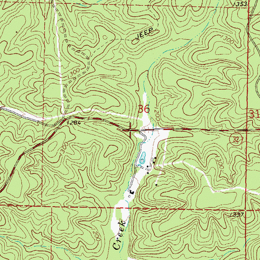 Topographic Map of Shepard (historical), MO