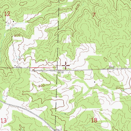Topographic Map of Ezra (historical), MO
