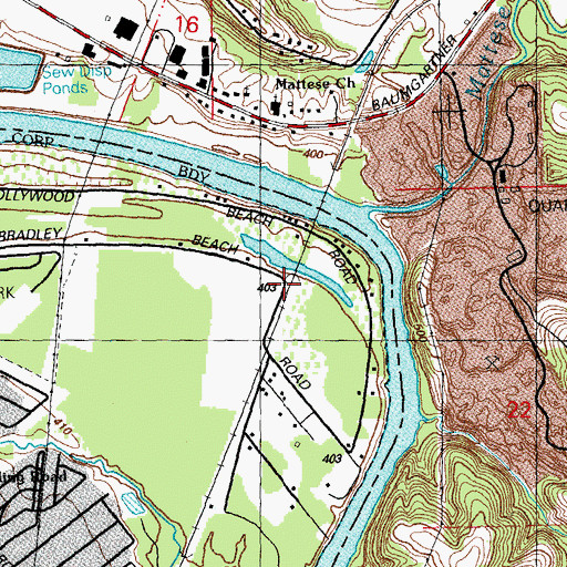 Topographic Map of Lakeside (historical), MO