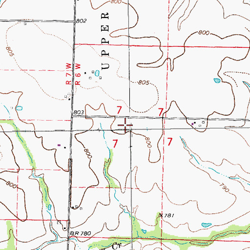 Topographic Map of Boonslick Planning Region, MO