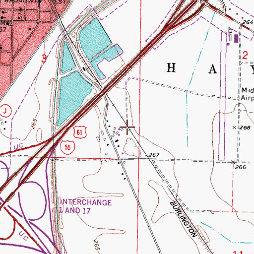 Topographic Map of Carlston, MO