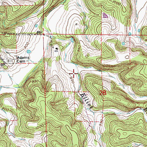Topographic Map of De Camp (historical), MO
