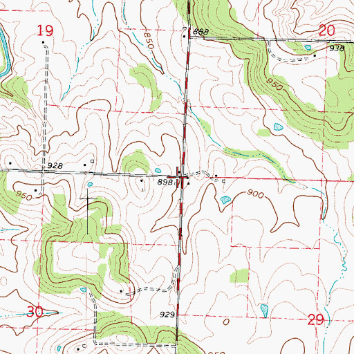 Topographic Map of Osiris, MO