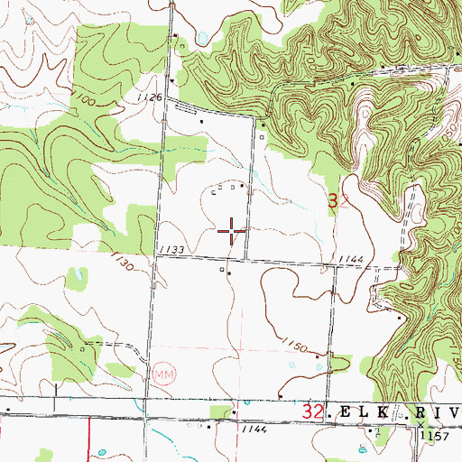 Topographic Map of Pack, MO