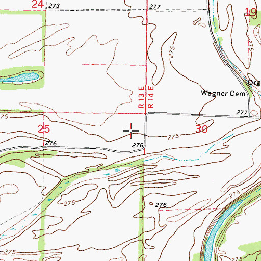 Topographic Map of Kennedy, MO