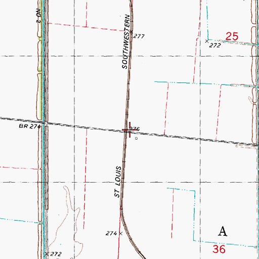 Topographic Map of Baxter, MO