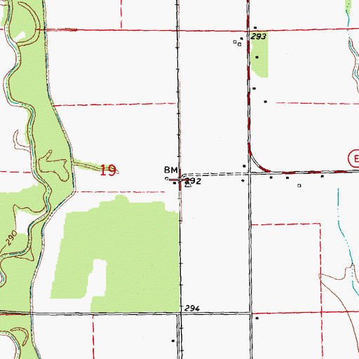 Topographic Map of Tram Switch, MO