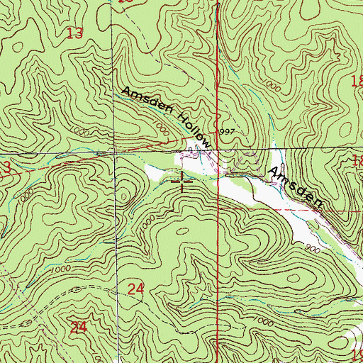 Topographic Map of Lyons, MO