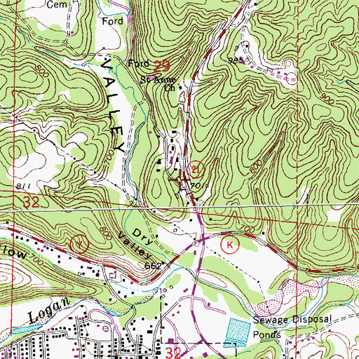 Topographic Map of Reeds, MO